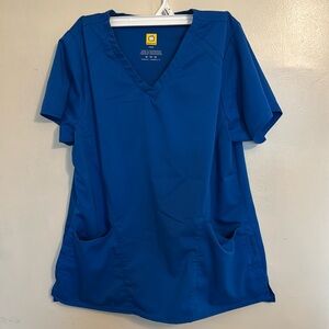 Wonder Wink brand scrub top. Galaxy blue. Size Medium.